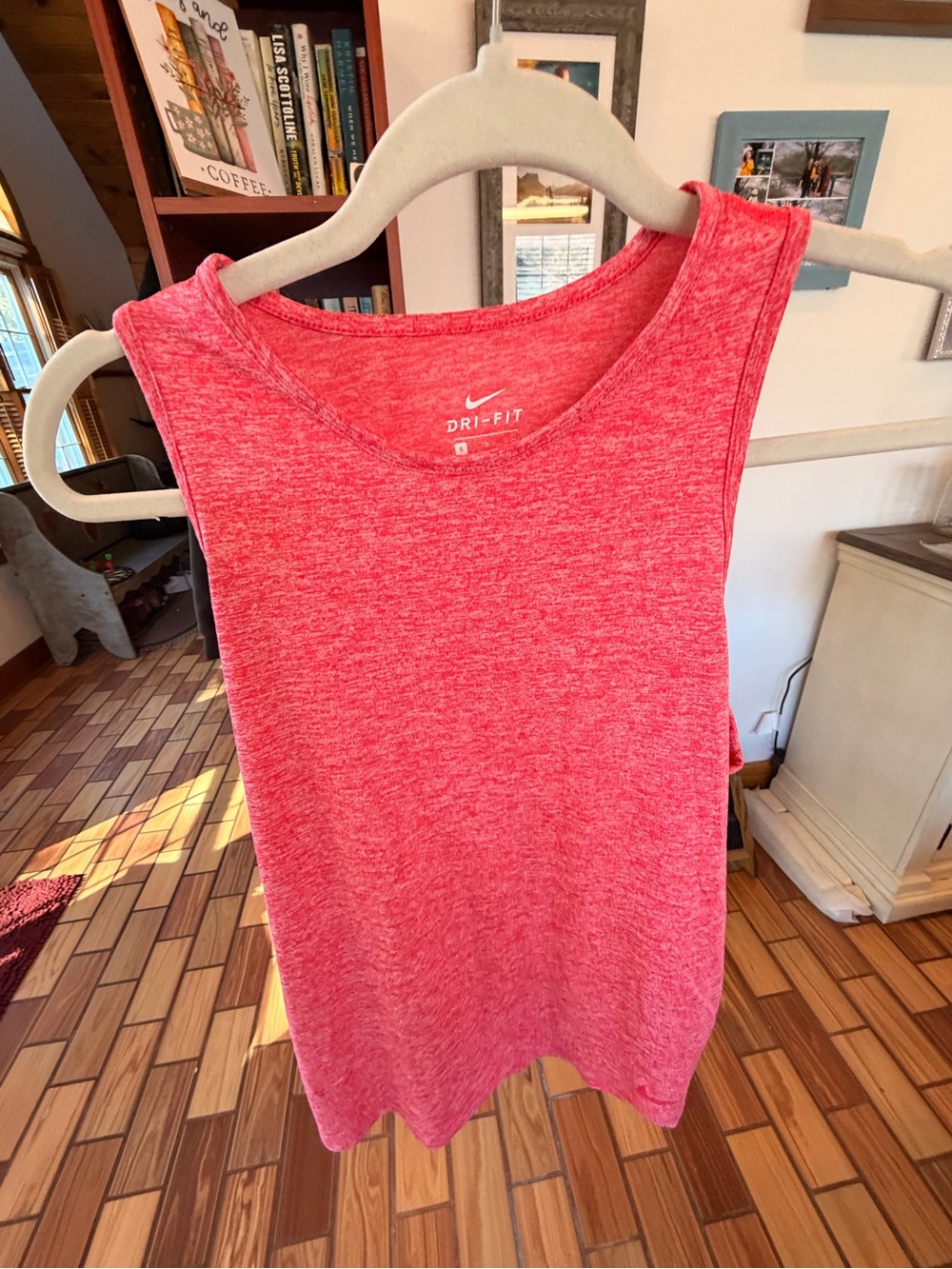 Nike Women's Heathered Pink Dri-FIT Tank Top